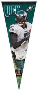 Michael Vick "Eagle Action" NFL Premium Felt Pennant LE/1000 - Wincraft