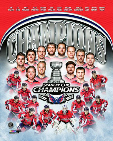 Washington Capitals 18 Stanley Cup Champions 12 Player Commemorative Premium Poster Photofile Inc Sports Poster Warehouse