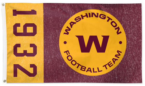 Washington Football Team Official NFL Football 3'x5' DELUXE-EDITION Flag (Classic 1932 Style) - Wincraft