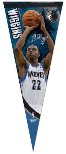 Andrew Wiggins "Signature Series" Minnesota Timberwolves Premium Felt Collector's Pennant - Wincraft