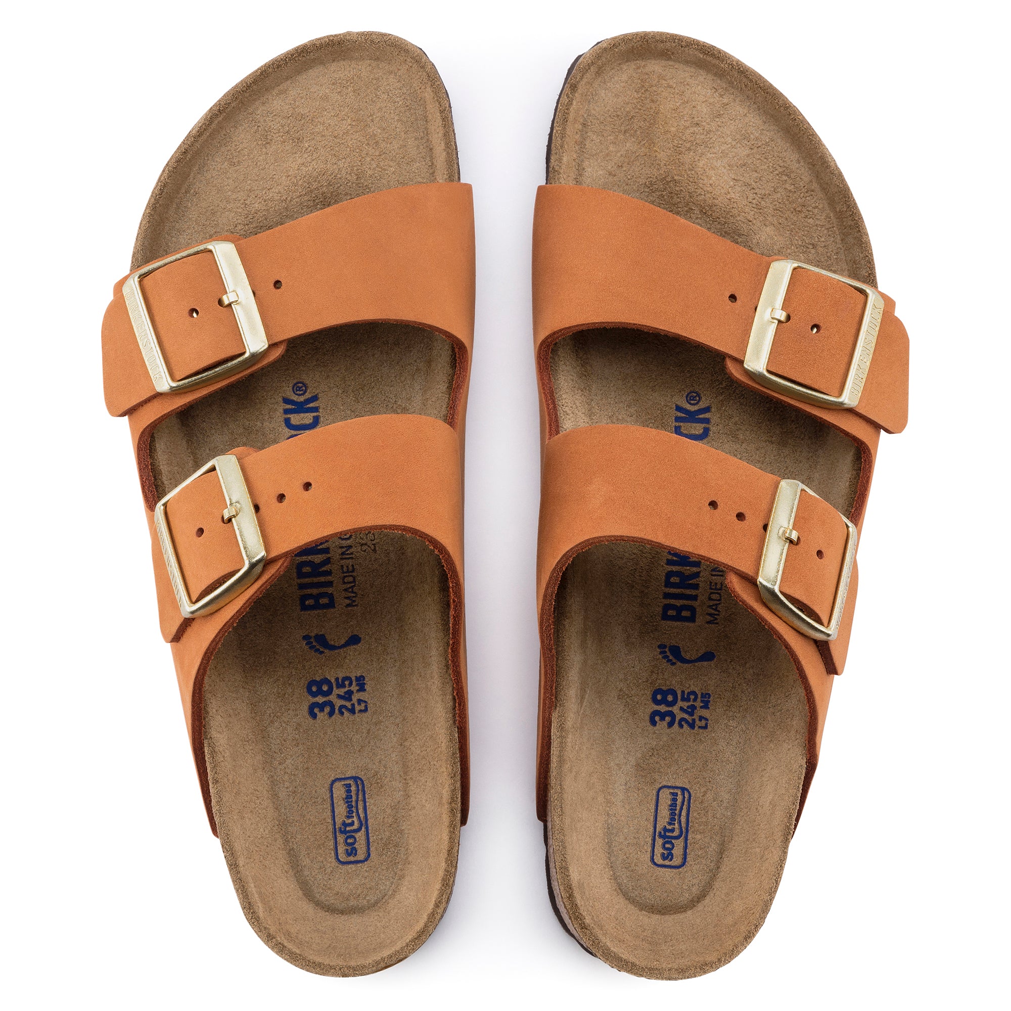 Women's Birkenstock Arizona Soft Footbed Nubuck Leather Color: Pecan – Brown's Fit Cape