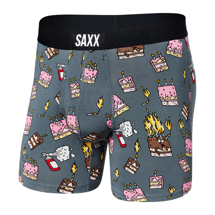 Ultra Boxer Brief in Navy Banner Stripe by Saxx Underwear Co