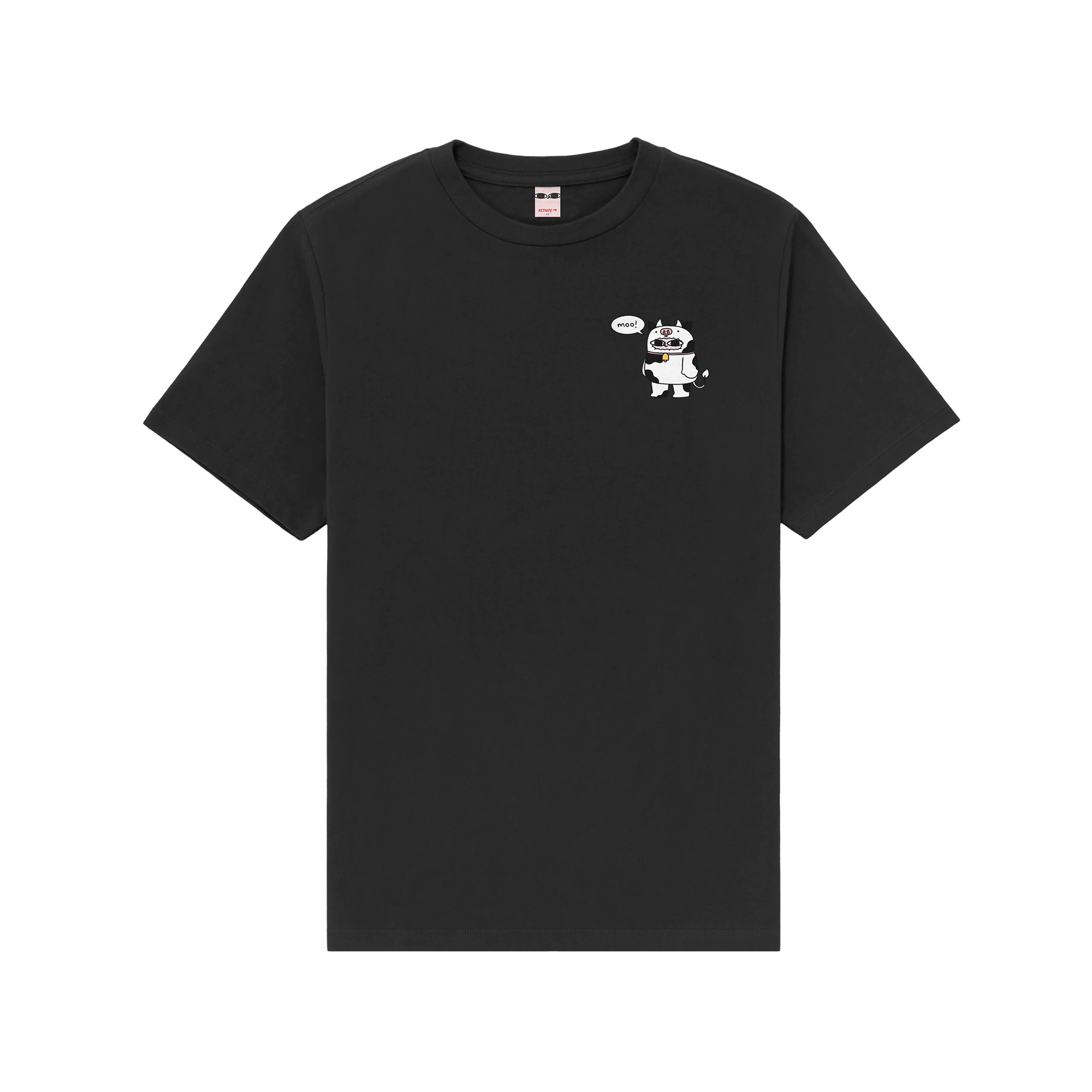 Cow Bean Black Tee