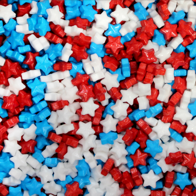 Red White And Blue Candy Stars Half Nuts