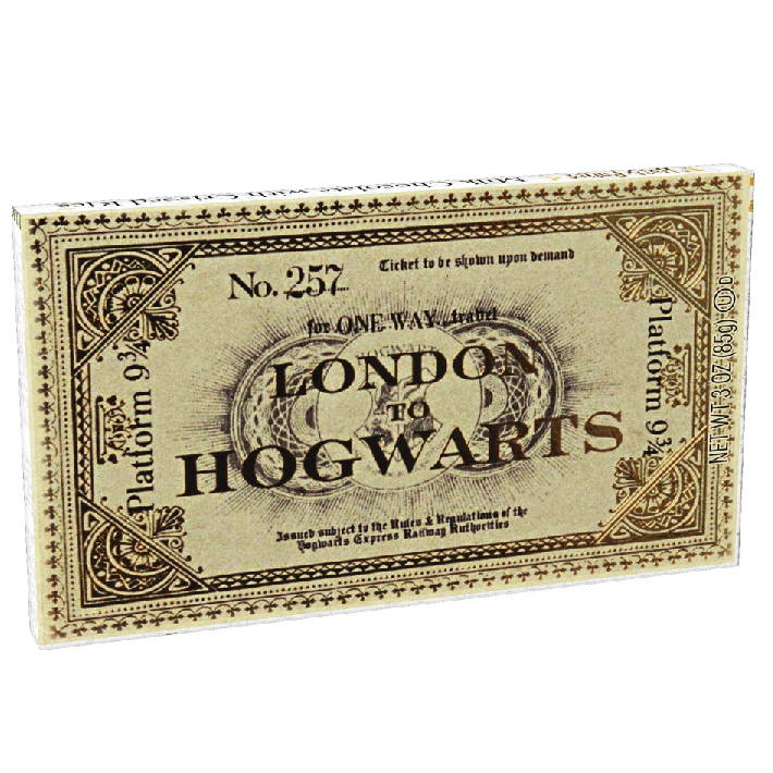 soporte borroso Gama de Harry Potter™ Platform 9 3/4 Ticket To Hogwarts Chocolate Bar – Half Nuts
