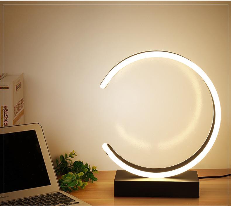 Buy C Shaped Led Table Lamp Modern Desk Lamp Makeup Lighting At