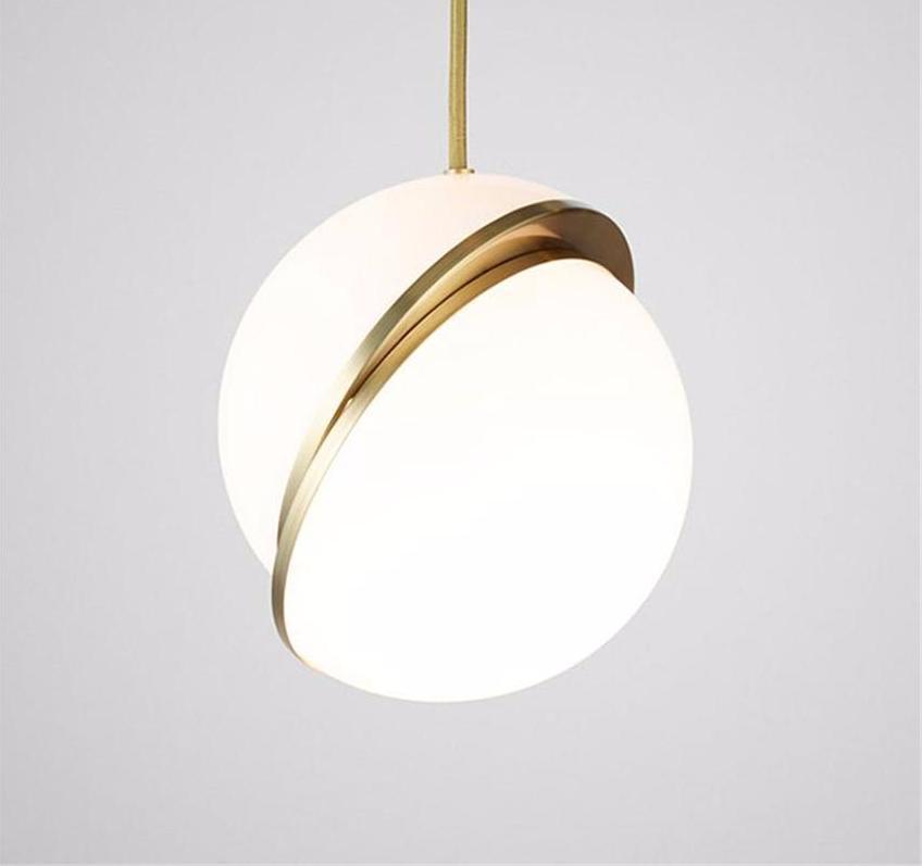 Buy Globe Cut In Half Misaligned Spheres Pendant Light At