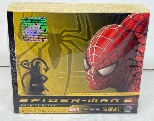 Spider-Man 🕷️ 2004 PANINI MARVEL Spider-Man 2 #V 💥GOLD PRIZM STICKER💥  ~MINT~