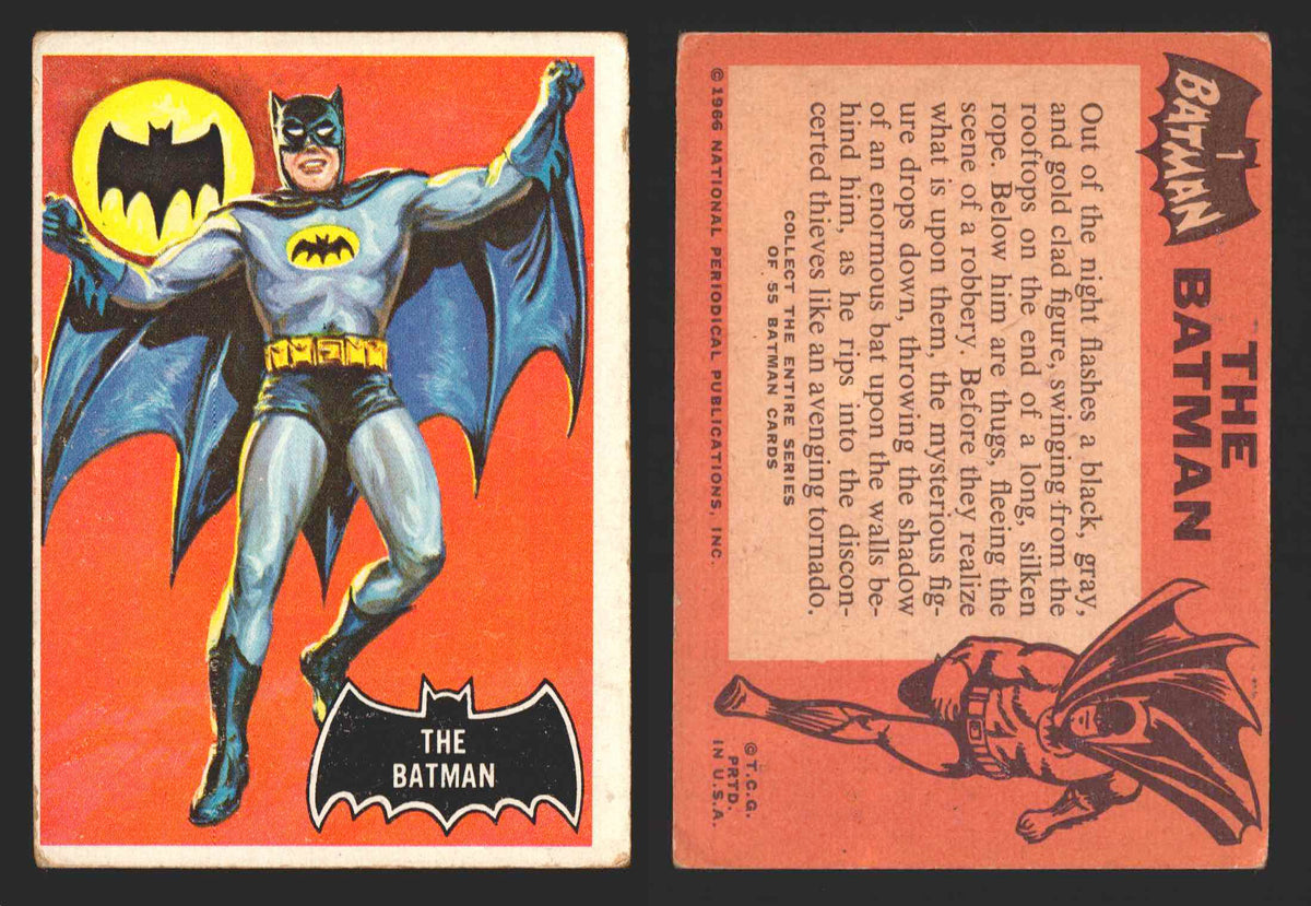 1966 Batman (Black Bat) Vintage Trading Card You Pick Singles #1-55 —  