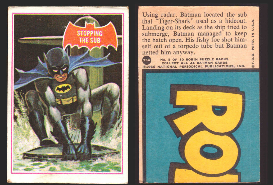 1966 Topps Batman A Series/Red Bat/Puzzle back - Complete set of 44 cards  