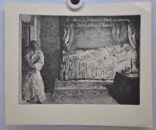 Hans Meid "Othello Im Schlafgemach Desdemonas" Lithograph Etching Print   - TvMovieCards.com