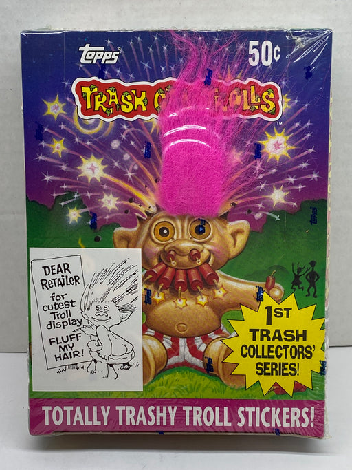 1992 Trash Can Trolls Sticker Trading Card Box 1st Series Topps