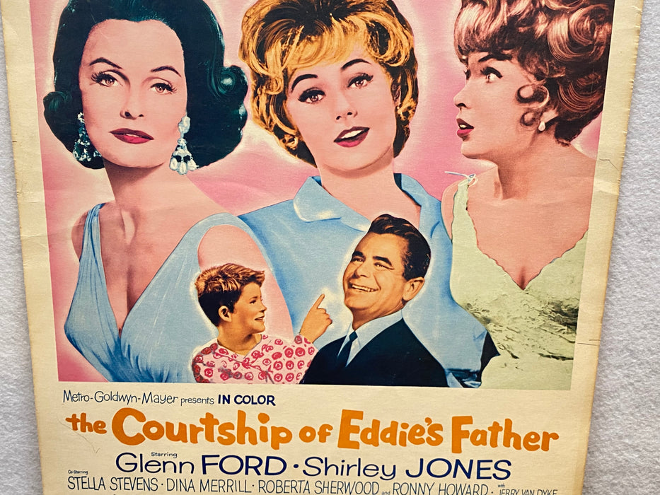 1969 The Courtship Of Eddies Father Window Card Movie Poster 14 X 22 — 5809