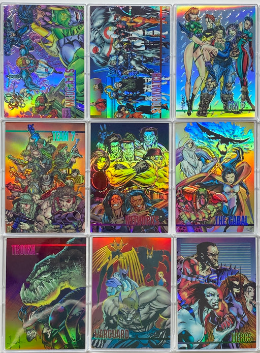 1997 Marvel vs. WildStorm Clearchrome Chase Card Set A1-A9 Fleer