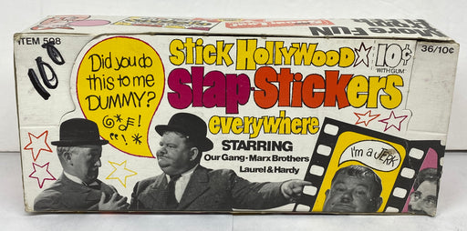 1975 Hollywood Slap Stickers Trading Card Wax Box Full 36 Packs Fleer   - TvMovieCards.com