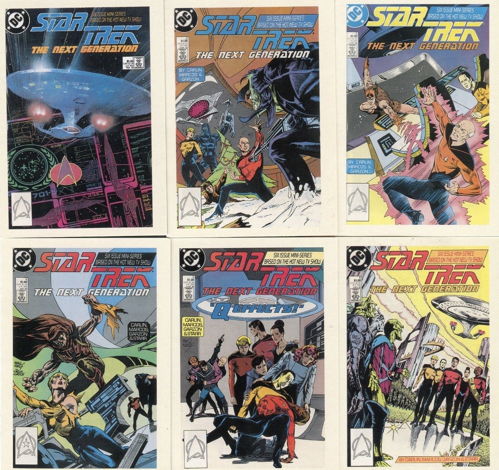 Star Trek Quotable The Next Generation Comic Books Folding Chase Card Set CB1-6