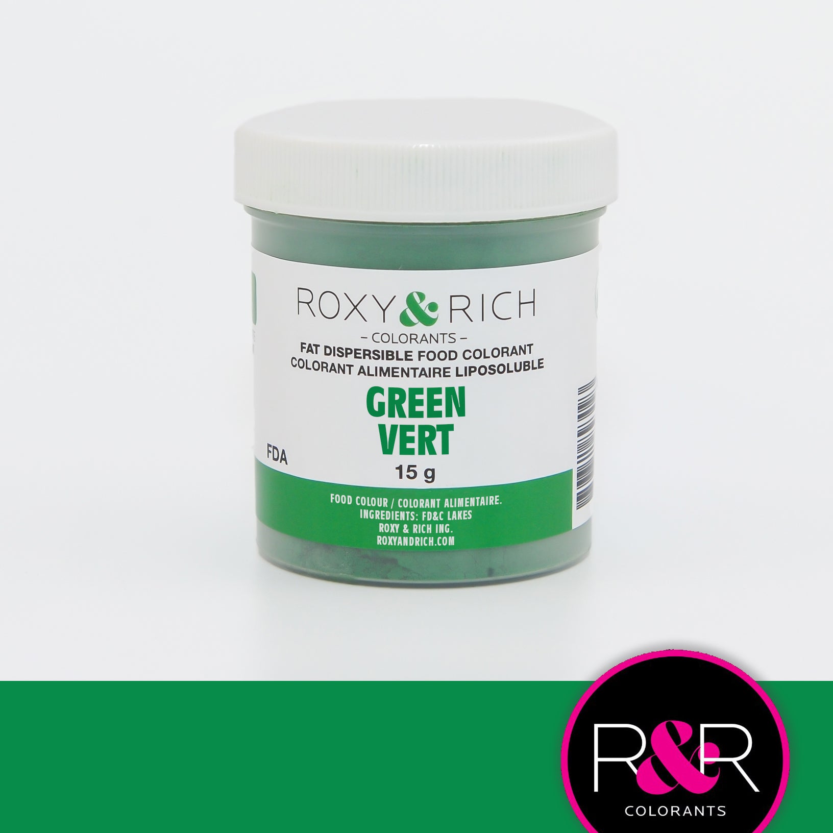 Colour mill - colorant alimentaire liposoluble vert, 20 ml