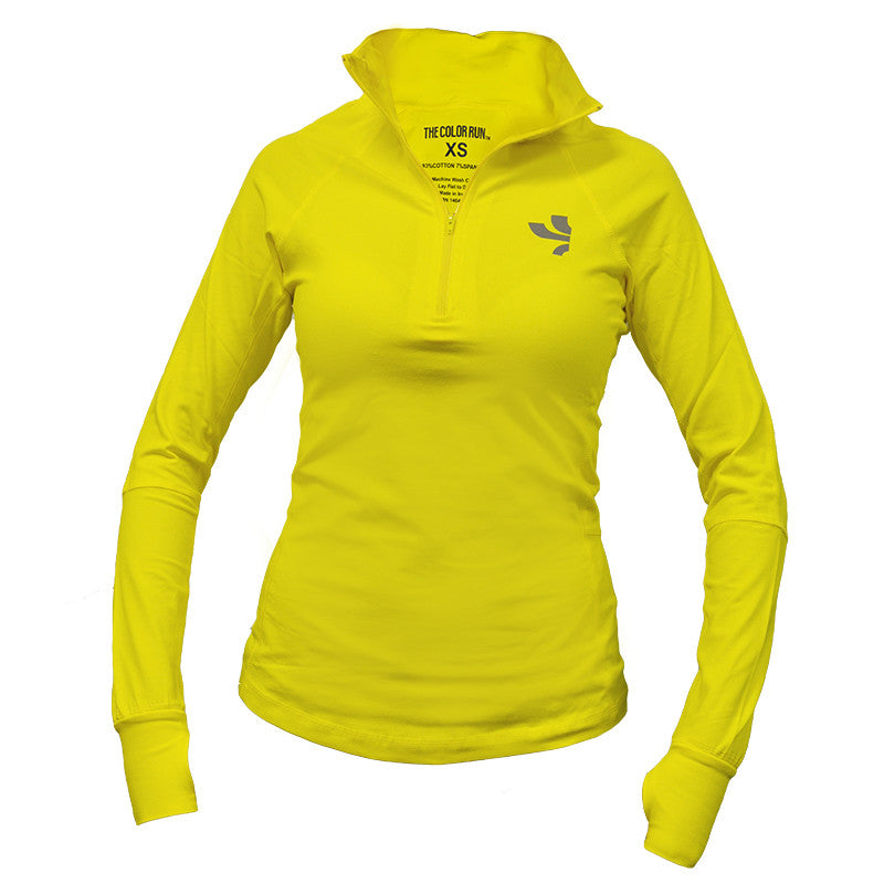 yellow half zip sweatshirt