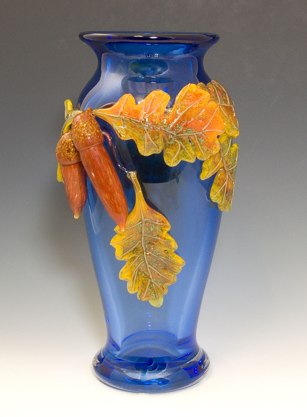S48 1979年 オリエントフルーム アート グラス 花形花器 Orient  Flume アールヌーヴォー ラスター彩 フラワーベース 花瓶 