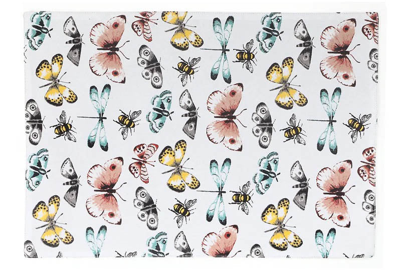 Cotton Placemat (Butterfly) - Set of 12