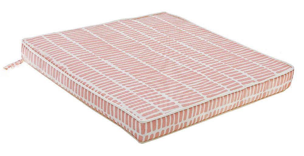 Cross Stripes Outdoor Chairpad Peach - Set of 2