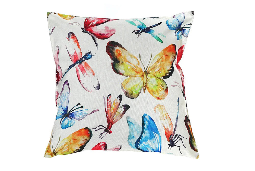 Outdoor Waterproof Cushion Watercolor Butterfly - Set of 2