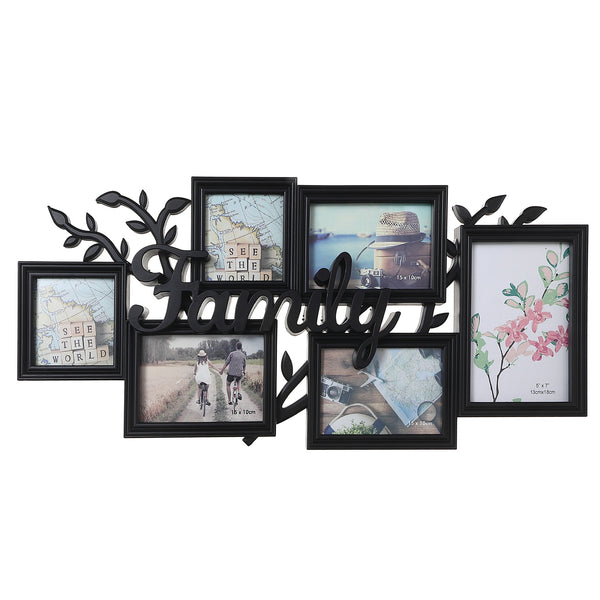 Family Collage Photo Frame 6 Photos [Black]