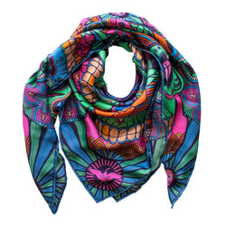 skull silk scarf