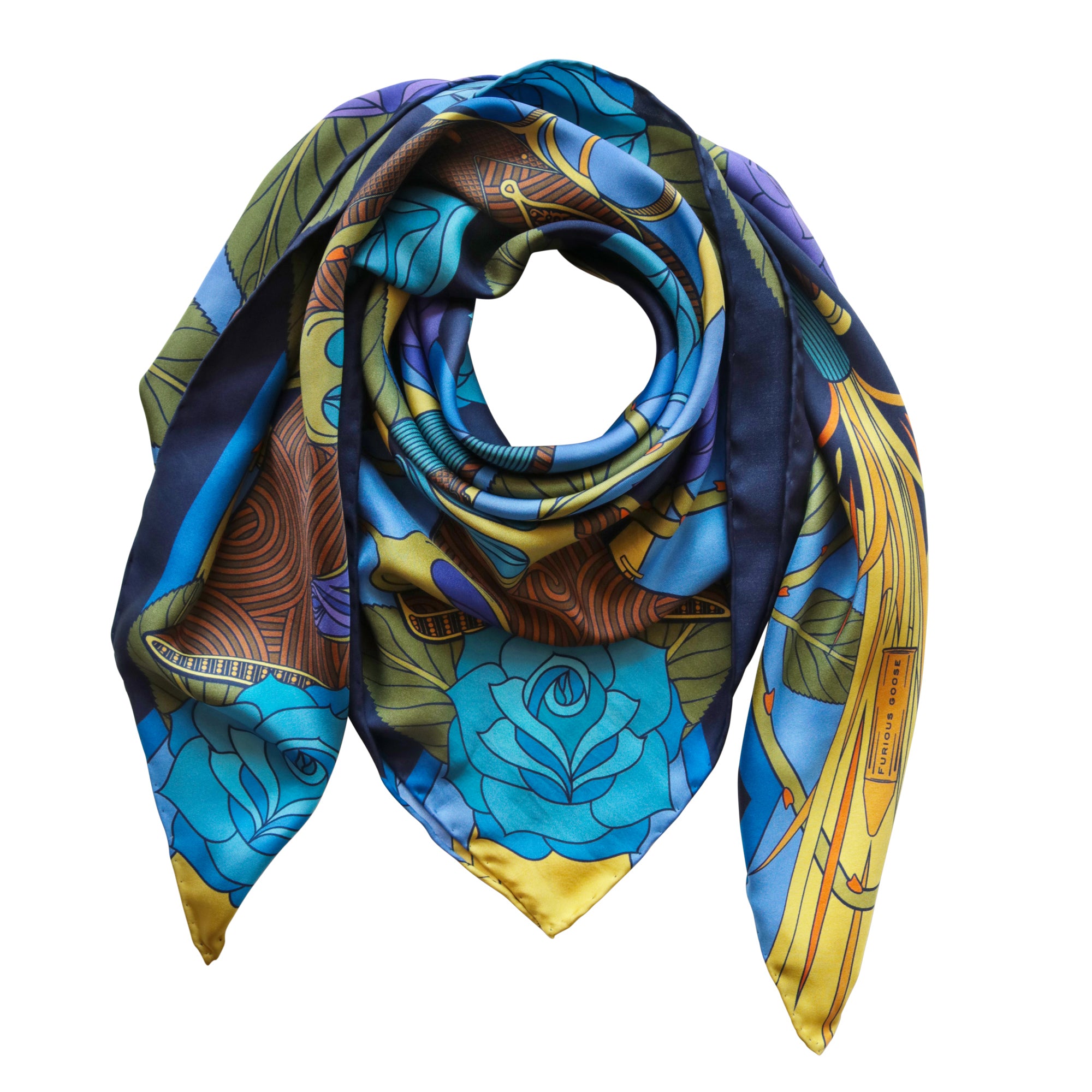 Maharaja's Rifle – Sienna, Ladies Silk Scarf – Luxury Scarf UK ...