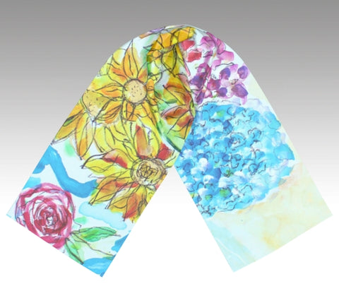 floral silk scarf