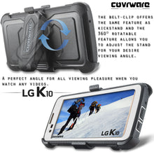 Load image into Gallery viewer, LG K10 / LG Premier LTE [ Aegis Series ] Heavy Duty Full-Body Armor Rugged Holster Case with Built-in Screen Protector [Belt-Clip][Kickstand] - COVRWARE