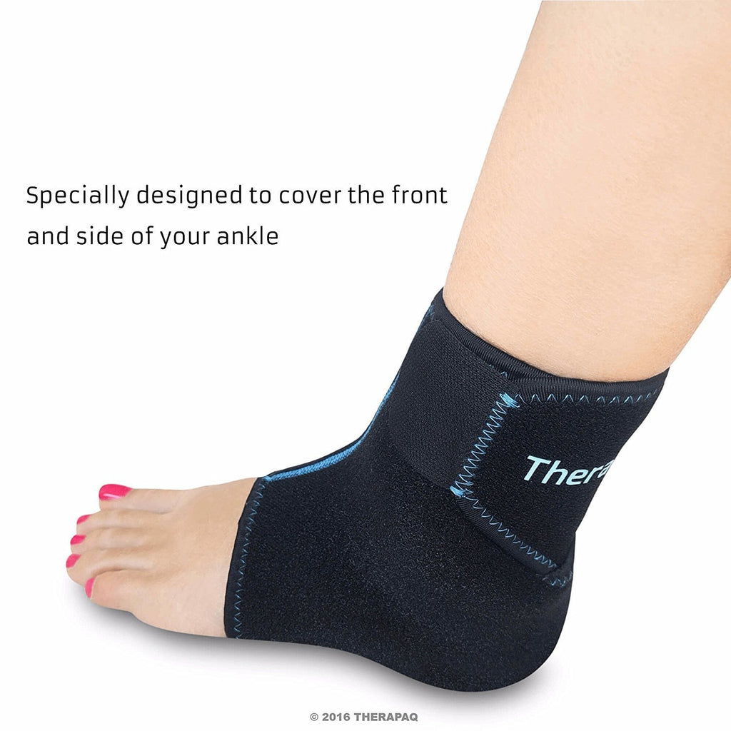 Foot And Ankle Pain Relief Ice Wrap With 2 Hot Cold Gel Packs By Thera