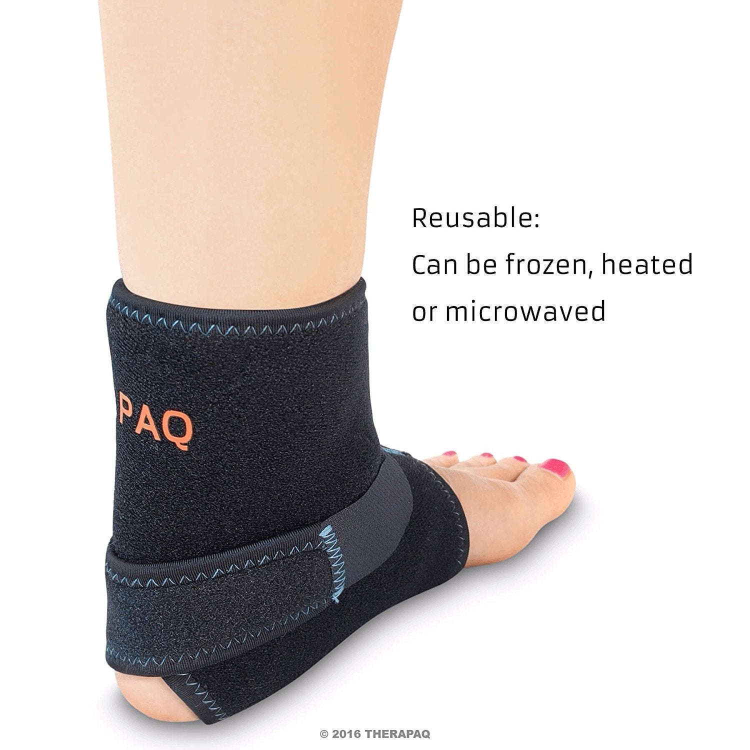 Foot And Ankle Pain Relief Ice Wrap With 2 Hot Cold Gel Packs By Thera