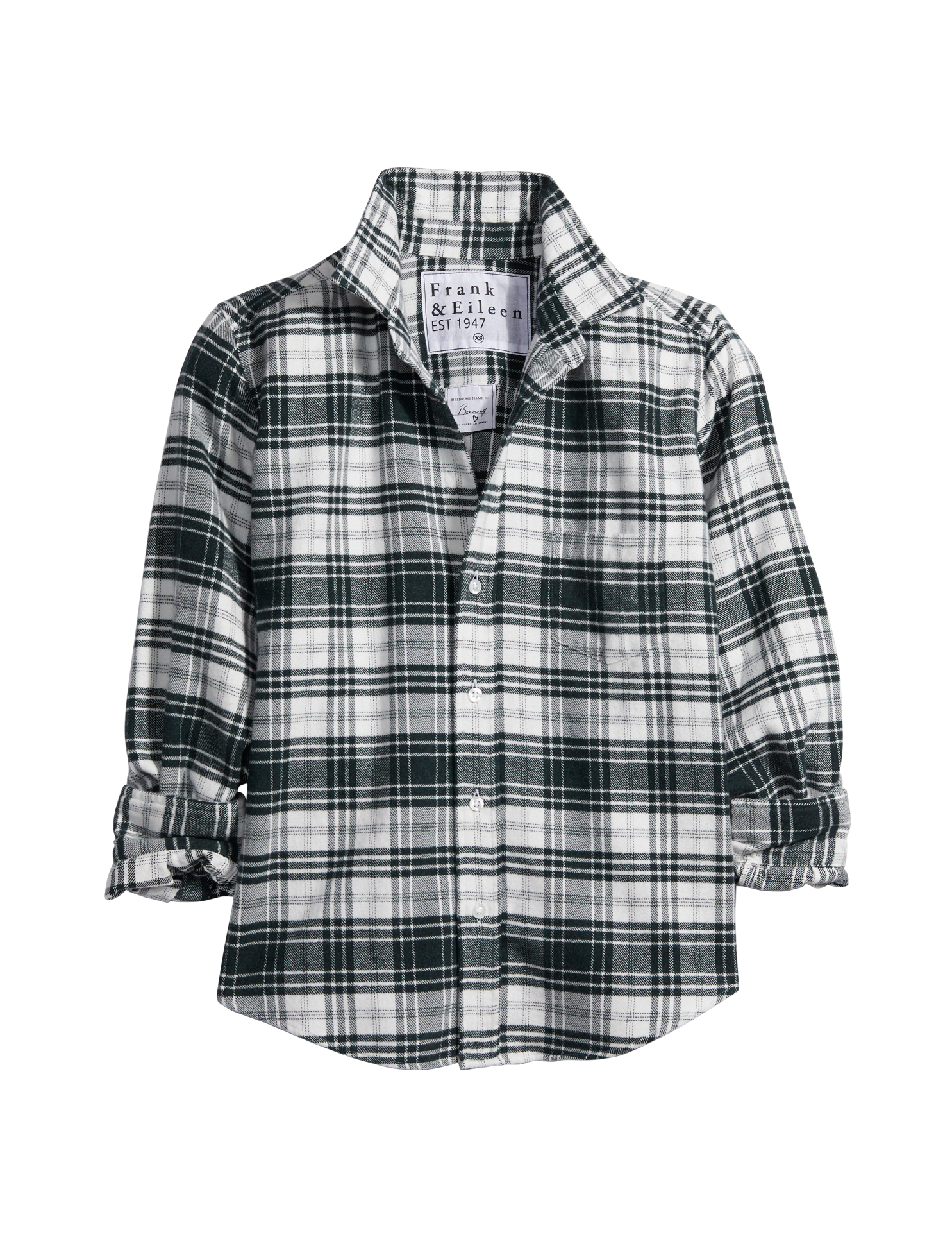 BARRY Green and White, Polar Flannel