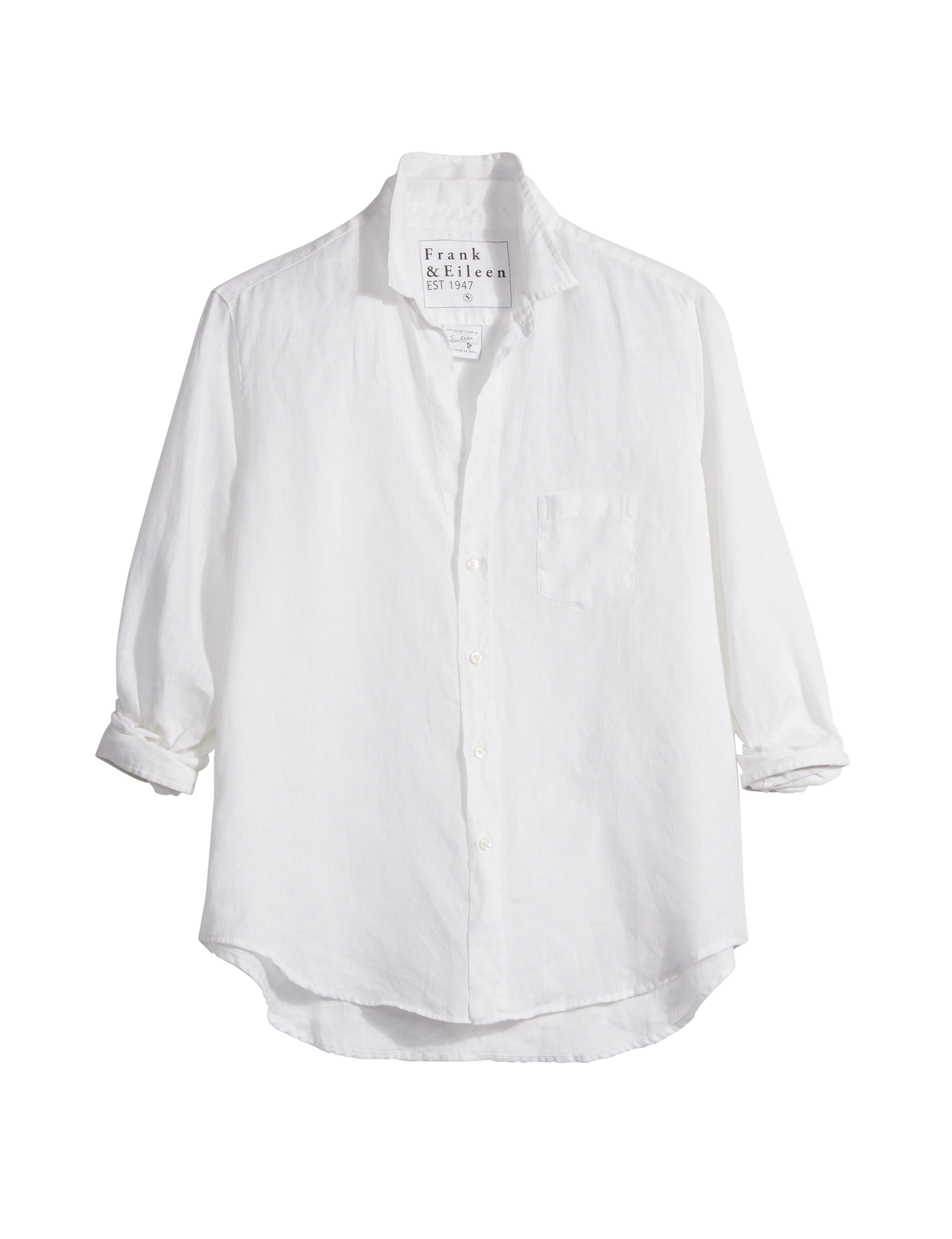 EILEEN White, Classic Linen Shirt | Frank & Eileen