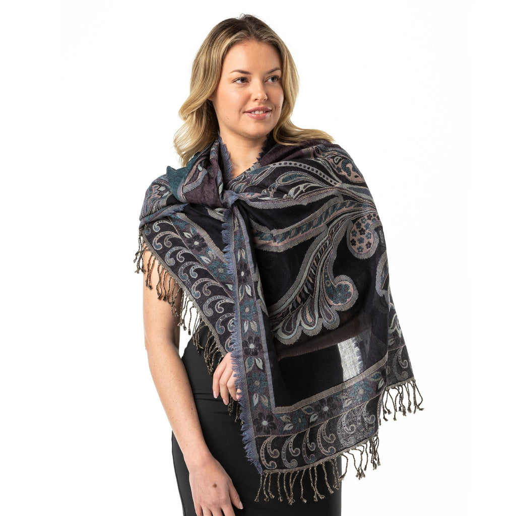 Australian Lyre Bird' Merino Wool Shawl – Opal Merino