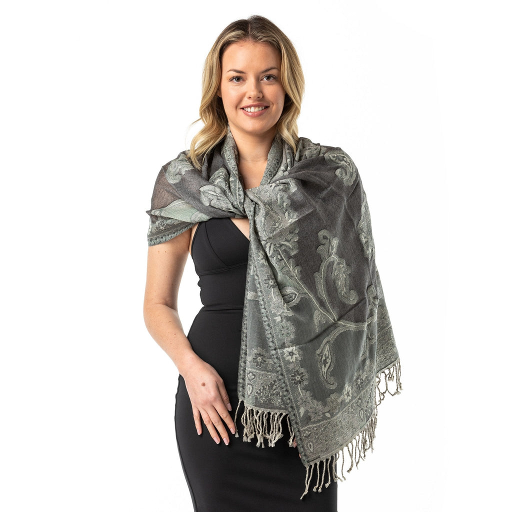 Six Shades Of Grey Merino Wool Shawl – Opal Merino