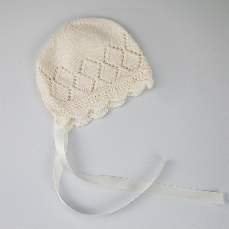 knitted baby bonnet