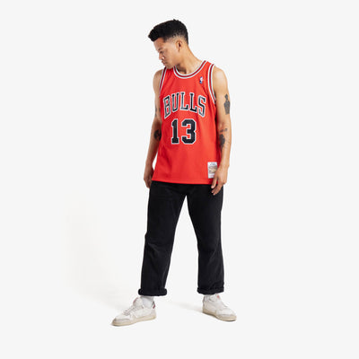 Dennis Rodman Chicago Bulls Pinstripe NBA Swingman Jersey – Basketball  Jersey World