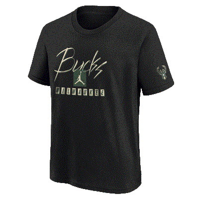 Nike Milwaukee Bucks Courtside Essential Premium T-Shirt - Black