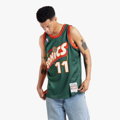 Seattle SuperSonics Shawn Kemp 1994 White Swingman Jersey – Simply