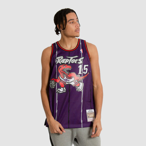 Reebok Toronto Raptors Vince carter jersey youth Sz M vintage nba away  purple