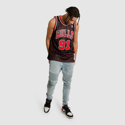 Mitchell & Ness Dennis Rodman Chicago Bulls #91 Off Court Swingman Jer