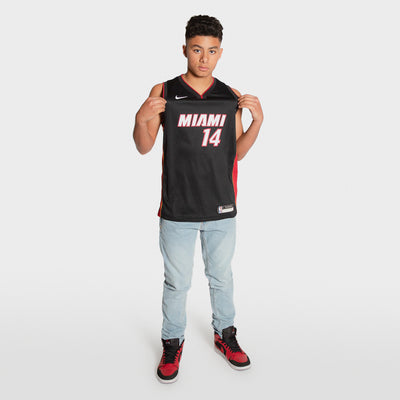 Miami Heat NBA Boys Youth 8-20 Black Icon Edition Blank Swingman Swingman  Jersey