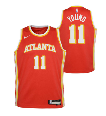 Youth Jordan Brand Trae Young Black Atlanta Hawks Statement Edition Name & Number Player T-Shirt