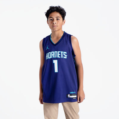 Jordan Youth Charlotte Hornets LaMelo Ball #1 Dri-Fit Swingman Jersey - Teal - XL Each