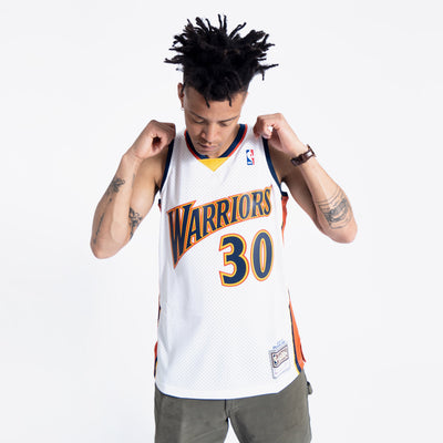 Men's Mitchell & Ness Stephen Curry Orange Golden State Warriors Hardwood  Classics Swingman Jersey