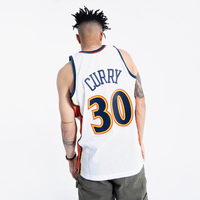 Steph Curry Jersey  Golden State Warriors White Mitchell & Ness Throwback