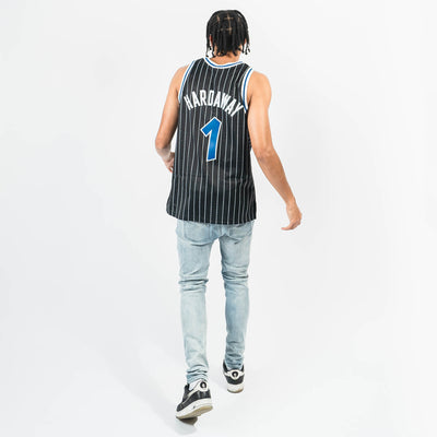 Big & Tall Men's Penny Hardaway Orlando Magic Nike Swingman Black Throwback  Jersey