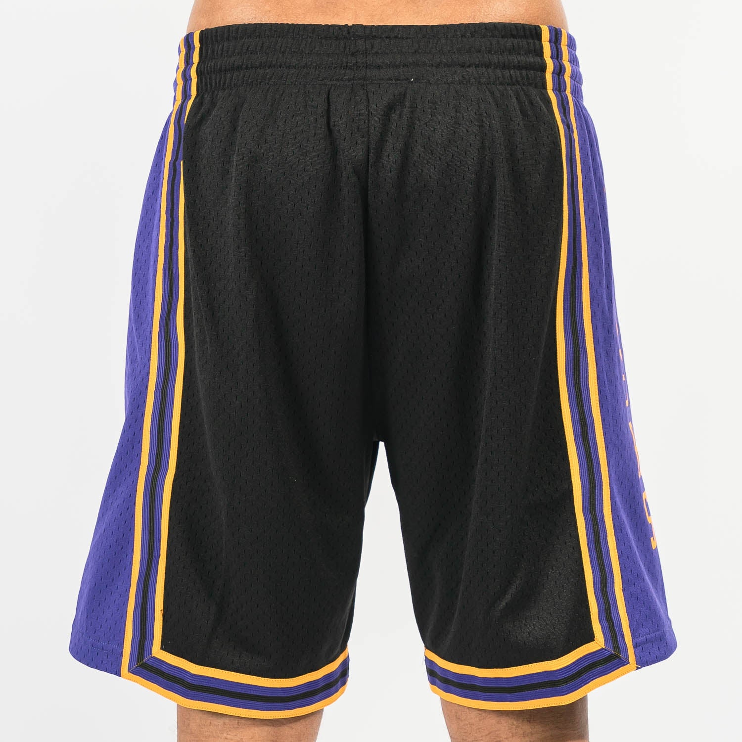 lakers front print shorts